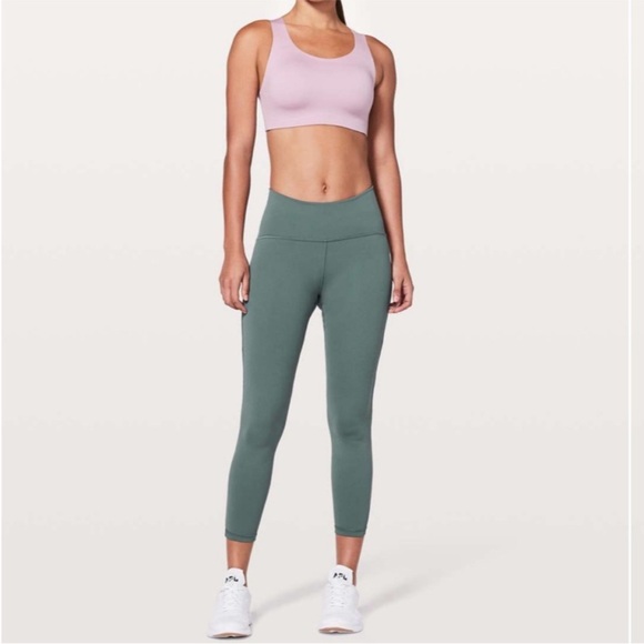 Lululemon Green Grey (Sea Steel) Train Times Legging Pant l Size 6, 25” Inseam - Picture 1 of 8